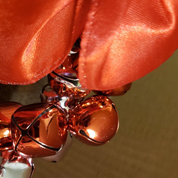 Jingle Bell Christmas Door Wreath Red Pink Silver Bells 12" x 12" - Picture 3 of 7